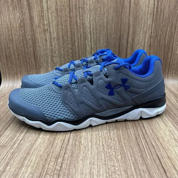 Under Armour UA Micro‎ G Engage Gray Blue Metallic Size 14 Running Sneakers NEW